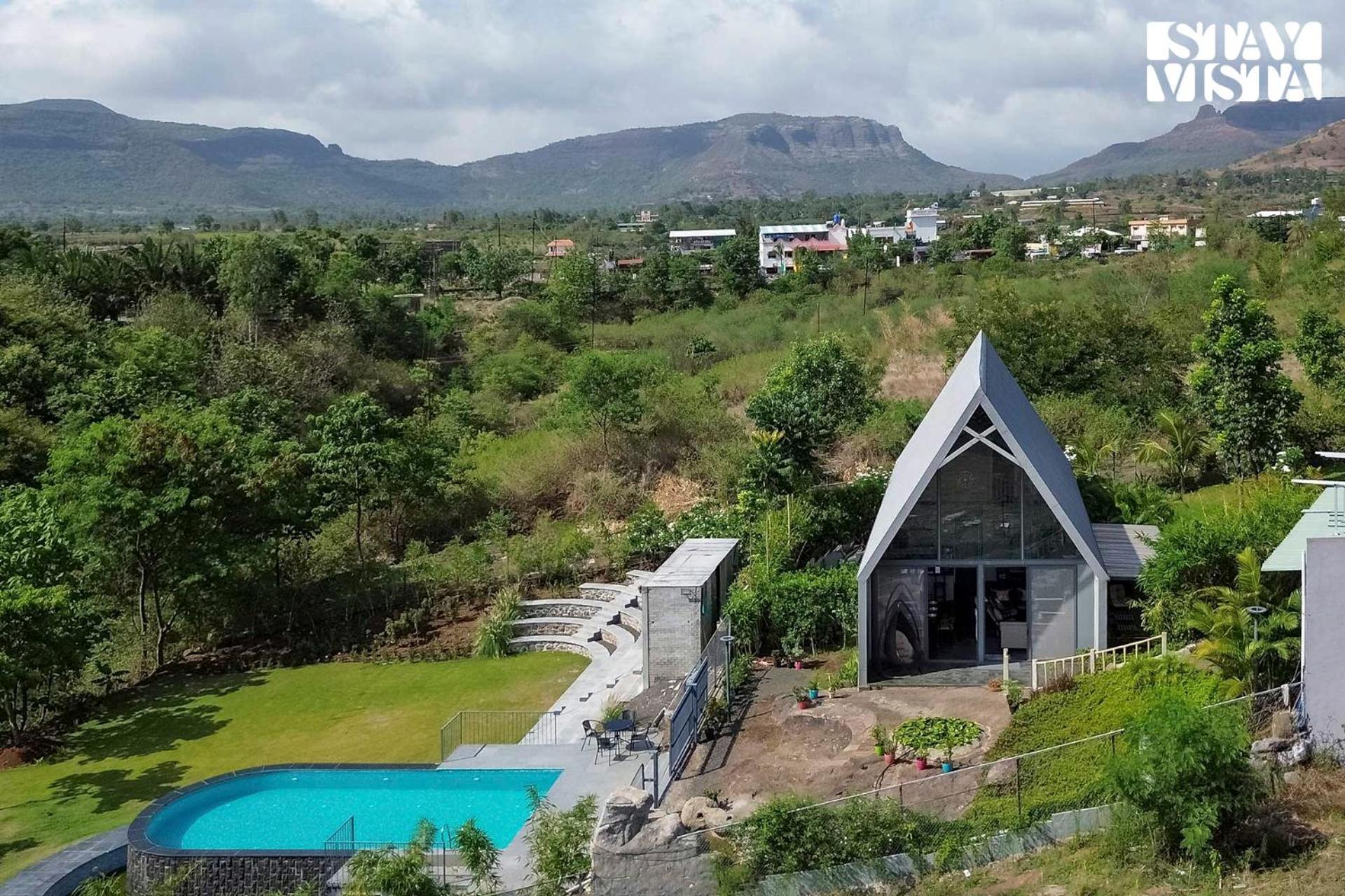 Stayvista'S Celeste Villa - Hill-View Retreat With Infinity Pool Нашик Екстериор снимка